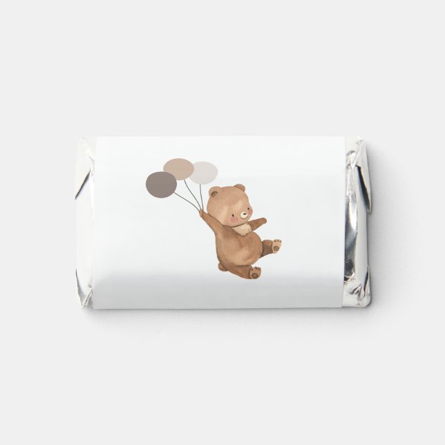 Teddy Bear - 3 Brown Balloons Hershey's Miniatures (Front)