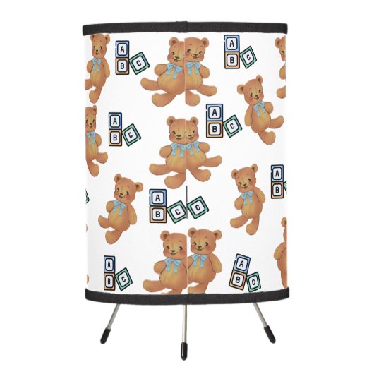 Teddy Bear & ABC Tripod Lamp (Back)