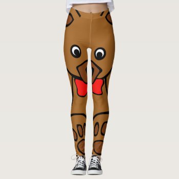 Teddy Bear Abstract Leggings by Bebops at Zazzle