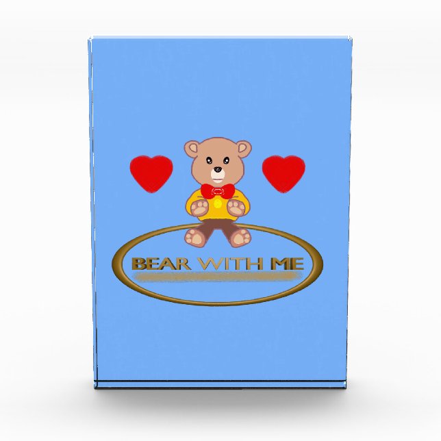 Teddy Bear  Acrylic Award (Front)