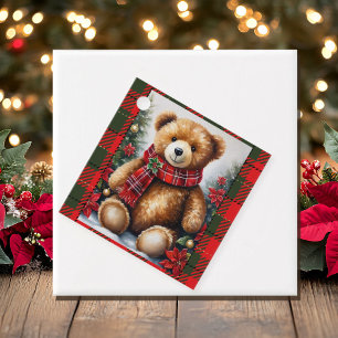 Teddy Bear Add Names Christmas Gift Tag