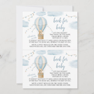 Teddy Bear Adventure Awaits Book for Baby Shower Invitation