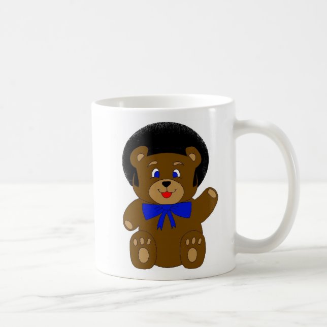 teddy bear afro double mug (Right)