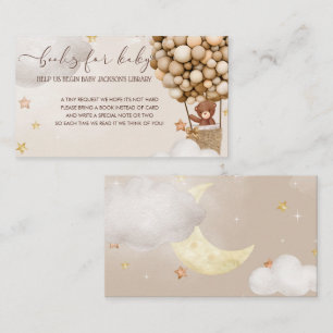Teddy Bear Air Balloon Books for Baby Request Encl Enclosure Card