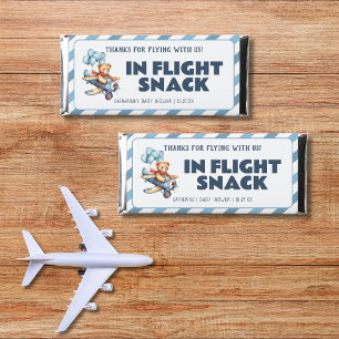 Teddy Bear Airplane Balloons Boy Baby Shower Hershey Bar Favors