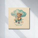 Teddy Bear Airplane Nursery Decor Wooden Wall Art