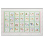 Teddy Bear Alphabet Cheater Quilt Pattern Fabric