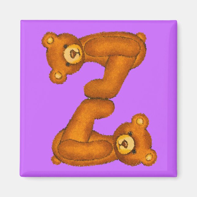 Teddy Bear Alphabet ~ Letter Z Magnet (Front)