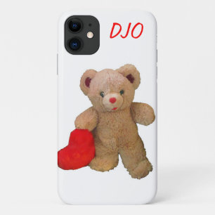 Teddy Bear and Big Red Heart iPhone 11 Case