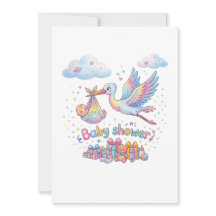 Teddy Bear and Bird | Baby Shower Art