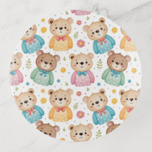 Teddy bear and flowers