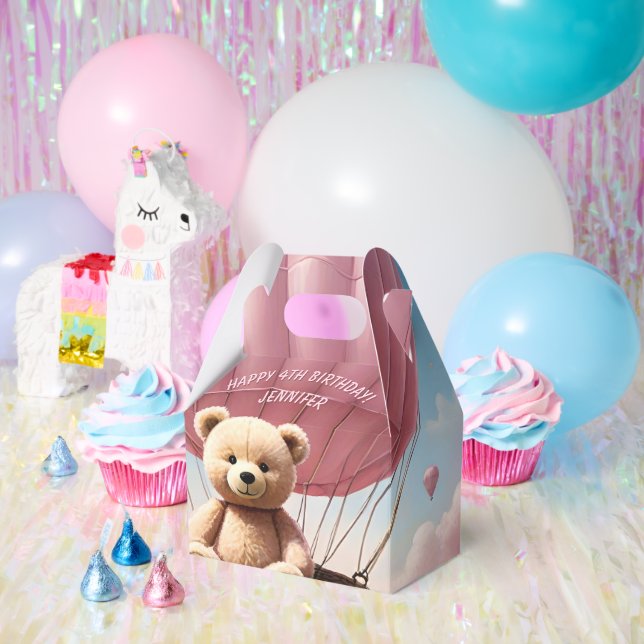 Teddy Bear and Hot Air Balloons Favor Boxes (Party)