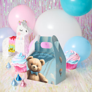 Teddy Bear and Hot Air Balloons Favor Boxes