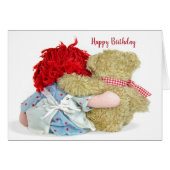 Teddy Bear and Rag Doll birthday (Front Horizontal)