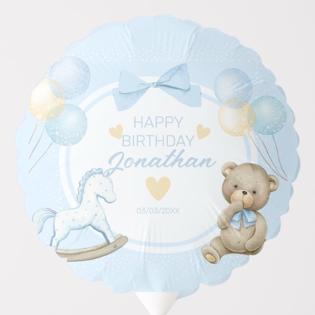 Teddy Bear And Rocking Horse Balloon (Front)
