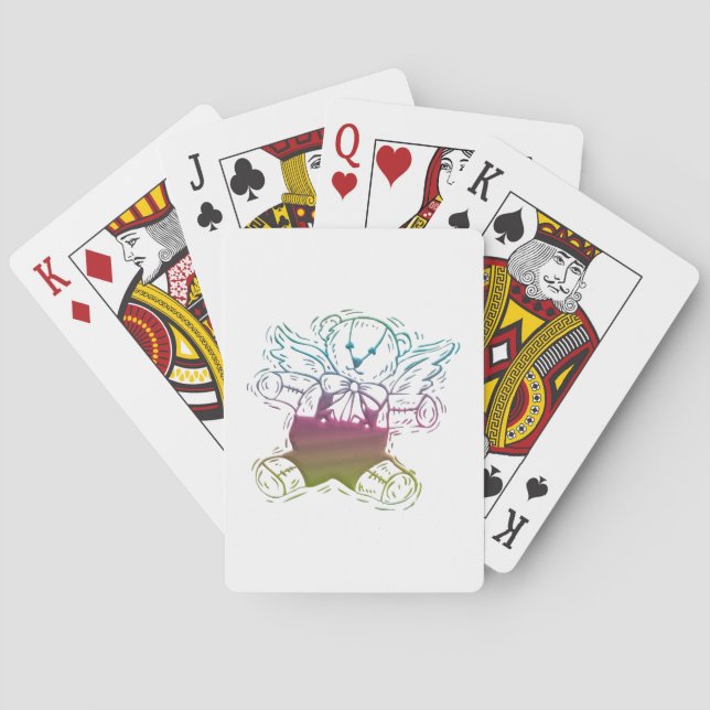 Teddy-Bear Angel Poker Cards (Back)