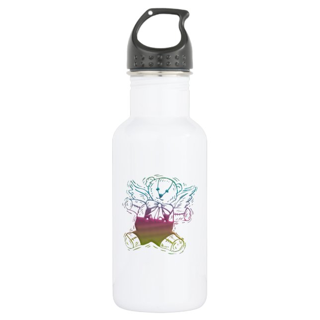 Teddy-Bear Angel Water Bottle (Front)