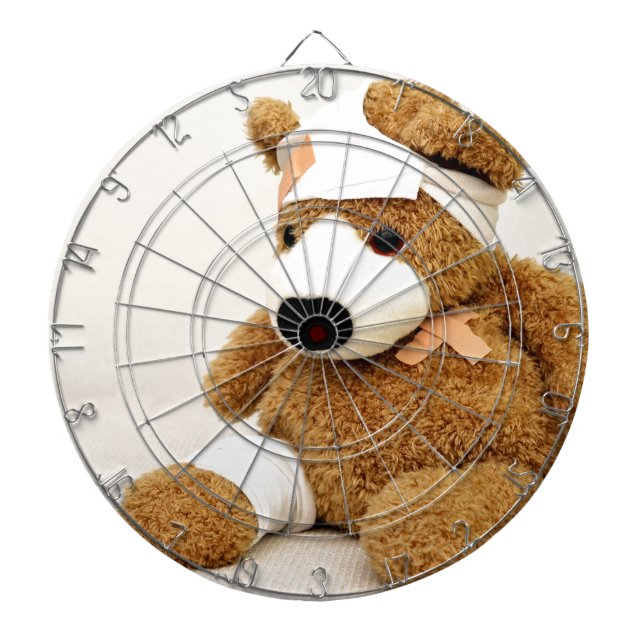 teddy bear animal custom personalize dart board (Front)