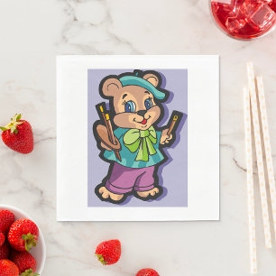 Teddy Bear Artist Napkins