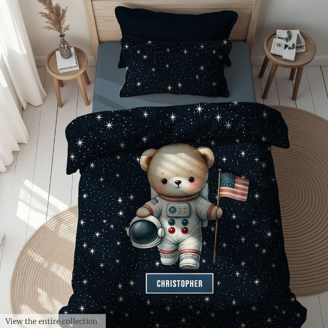 Teddy Bear Astronaut Bedding for Baby Boy Room Duvet Cover (Teddy Bear Astronaut Bedding for Baby Boy Room)