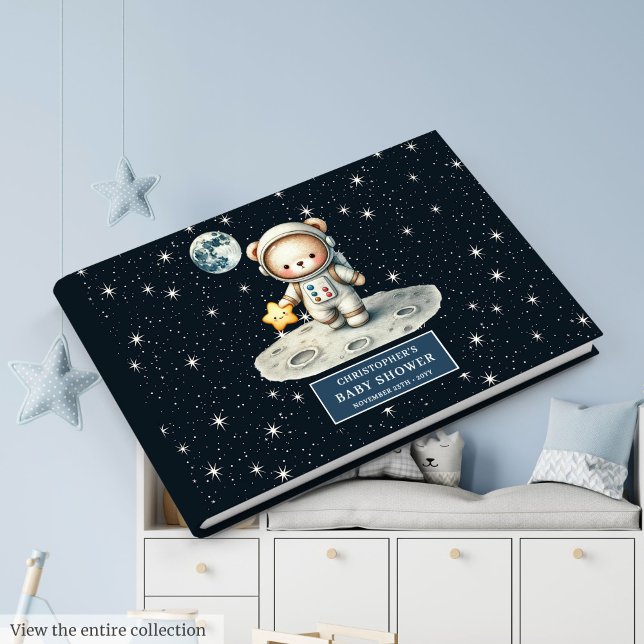Teddy Bear Astronaut Boy Baby Shower Guest Journal Guest Book (Teddy Bear Astronaut Boy Baby Shower Guest Journal)
