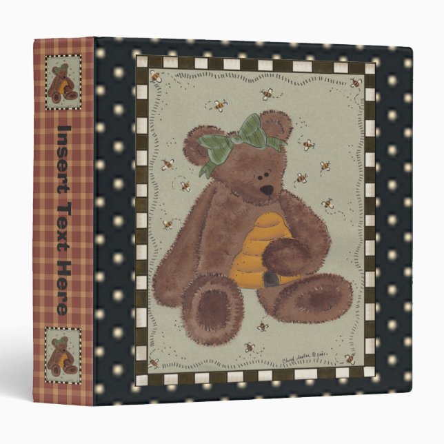 Teddy Bear Avery Binder (Front/Spine)