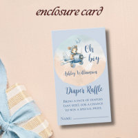 Teddy Bear Aviator Diaper Raffle for Baby Shower