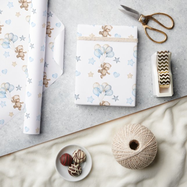 Teddy Bear Baby Bear Baby Shower Collectie Wrapping Paper (Crafts)