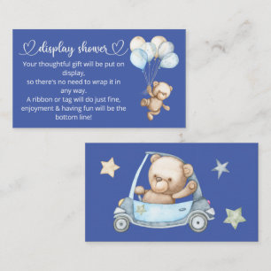 Teddy Bear Baby Bear Baby Shower Enclosure Card