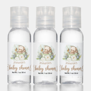 Teddy Bear Baby Bear Baby Shower Floral Hand Sanit Hand Sanitizer