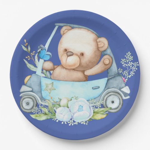 Teddy Bear Baby Bear Baby Shower Paper Plates