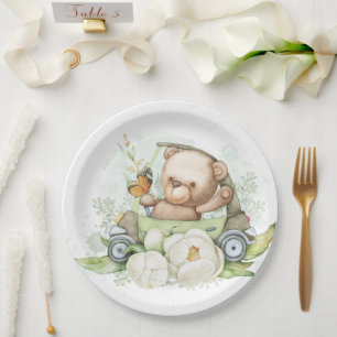 Teddy Bear Baby Bear Baby Shower Paper Plates