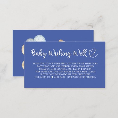 Teddy Bear Baby Bear Baby Shower Wishing Well Enclosure Card