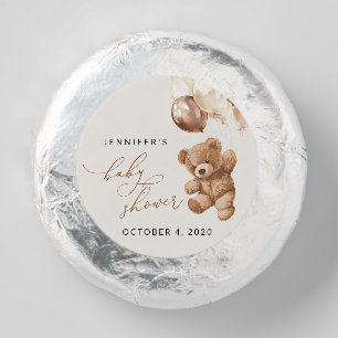 Teddy Bear, Baby Bear, Brown Balloons, Baby Shower Dipped Oreo Cookie Favors