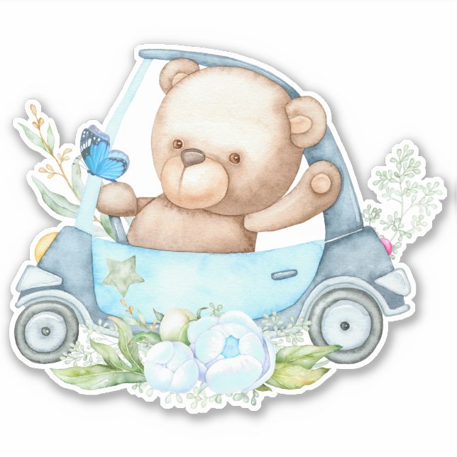 Teddy Bear Baby Bear Cute Animal Sticker (Front)