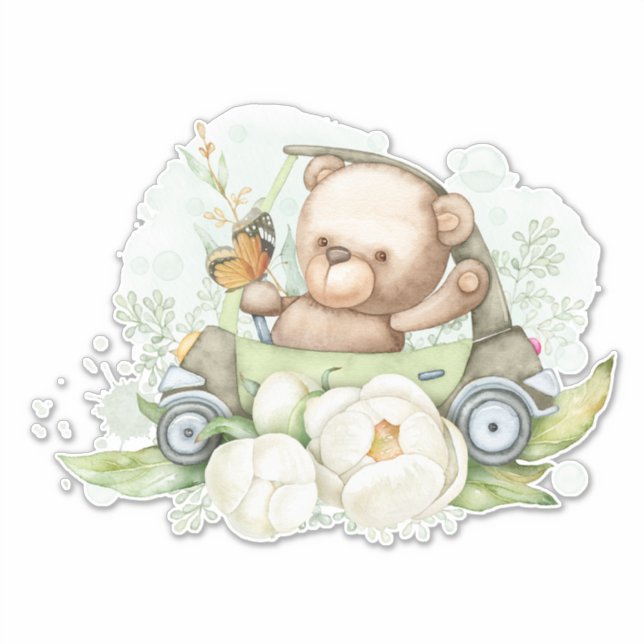Teddy Bear Baby Bear Cute Animal  Sticker (Front)