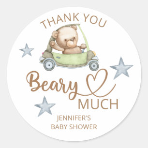 Teddy bear baby bear Thank you beary much Classic Round Sticker