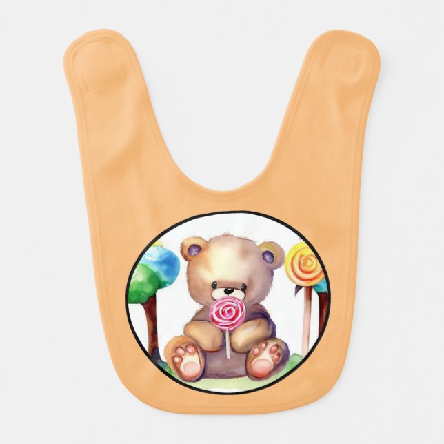 Teddy Bear Baby Bib (Front)