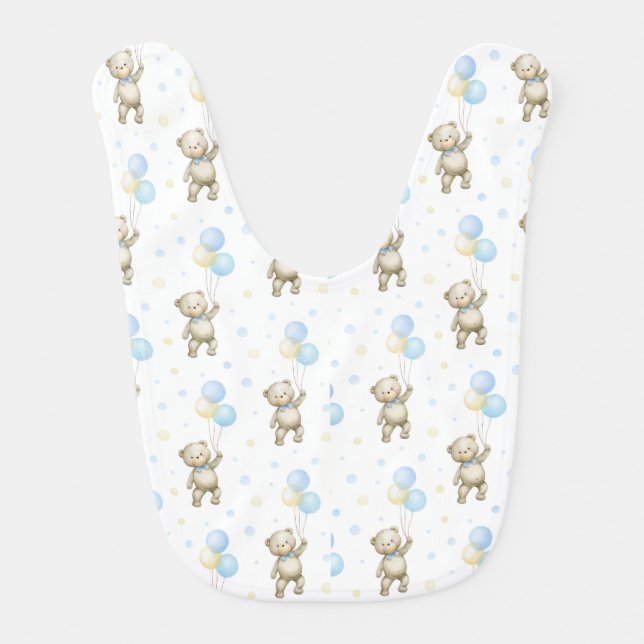 Teddy bear baby bib (Front)