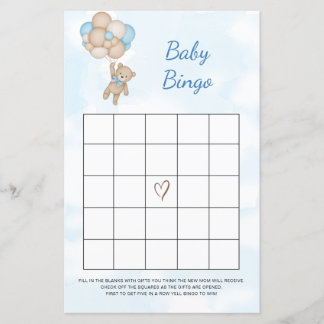 Teddy Bear Baby Bingo Game