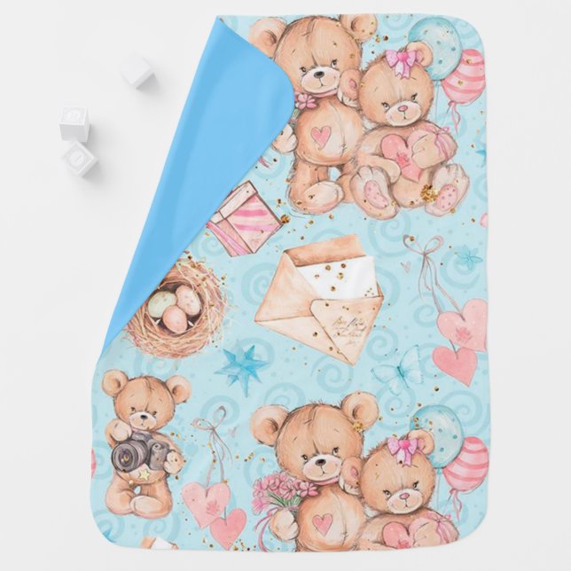 Teddy bear baby blanket (In Situ)