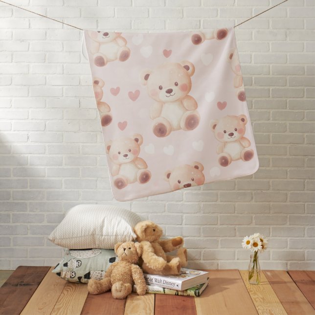 teddy bear baby blanket (In Situ)