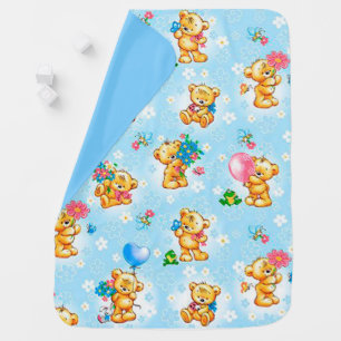 Teddy bear baby blanket