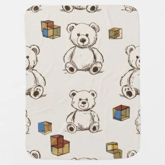 Teddy bear baby blanket