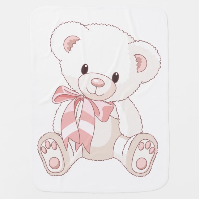 Teddy Bear Baby Blanket (Front)