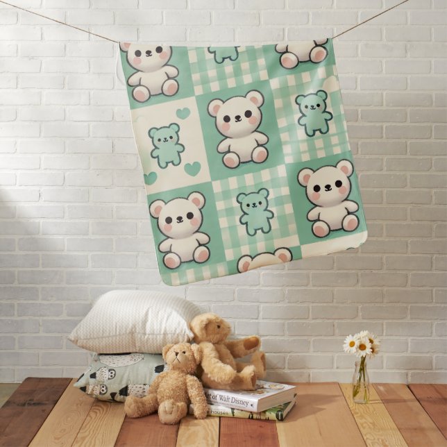 teddy bear baby blanket (In Situ)