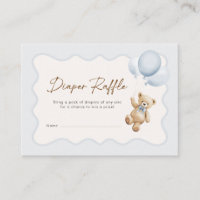 Teddy Bear Baby Boy Shower Diaper Raffle