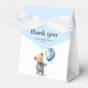 Teddy Bear Baby Boy Shower Favor Box