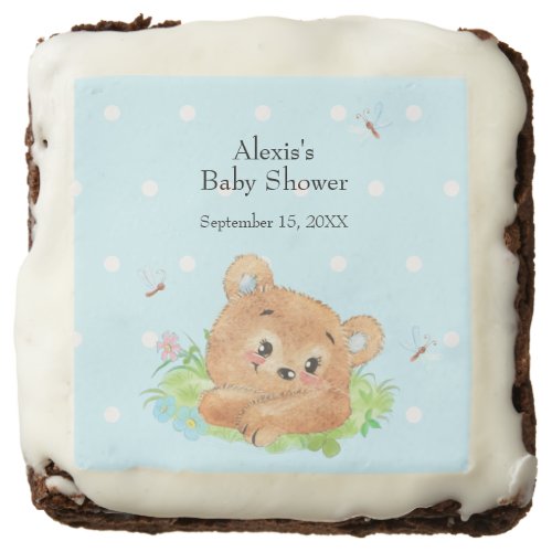 Teddy Bear Baby Boy Theme Brownie