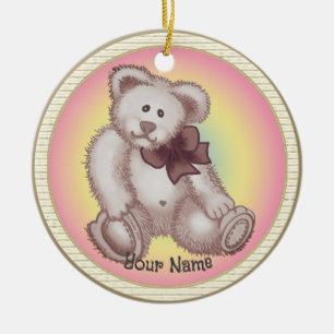 Teddy Bear baby   Ceramic Ornament